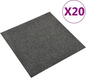 vidaXL Textilplattor 20 st 5 m² 50x50 cm antracit