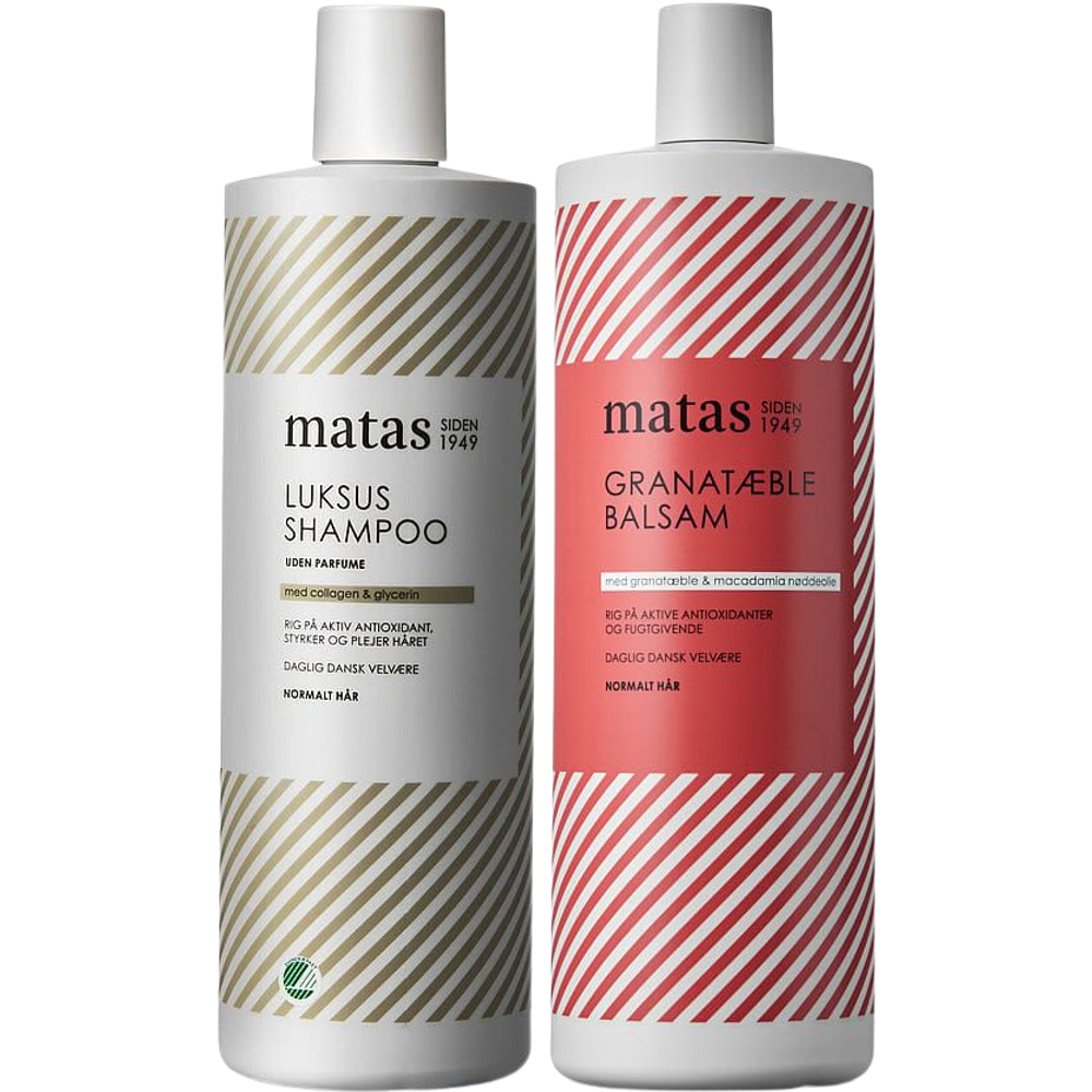 Tilbud på Udvalgt Matas Shampoo og Balsam (Matas Striber) fra Matas til 54,95 kr.