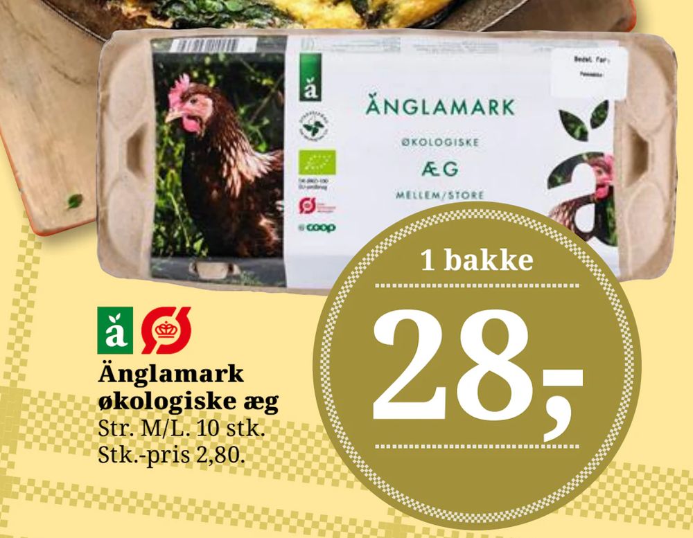 Tilbud på Änglamark økologiske æg fra Dagli'Brugsen til 28 kr.