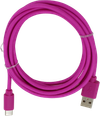 Opladerkabel - USB-C i Pink Tekstil (2 meter)