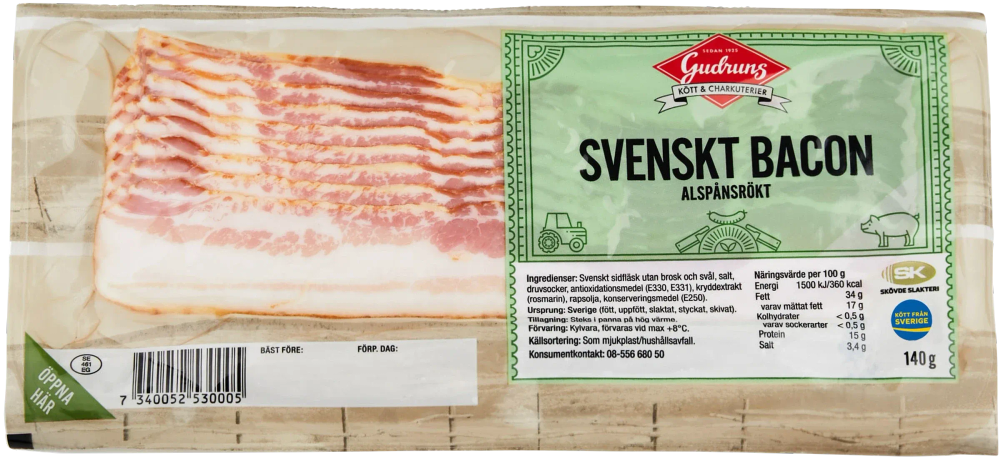 Erbjudanden på Bacon (Gudruns. Sverige) från ICA Kvantum för 14,95 kr