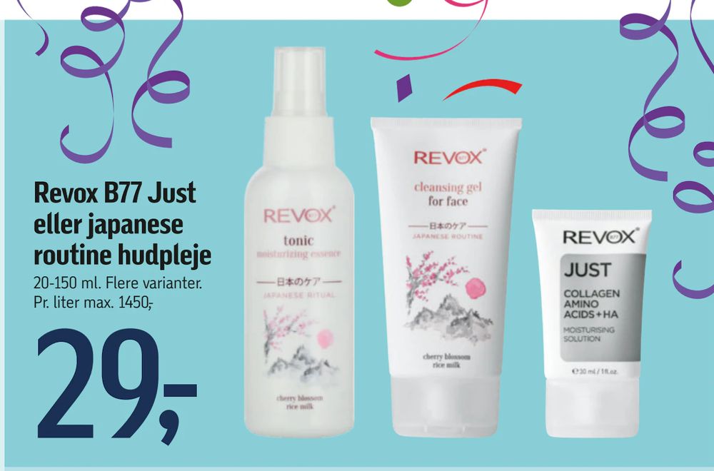 Tilbud på Revox B77 Just eller japanese routine hudpleje fra føtex til 29 kr.