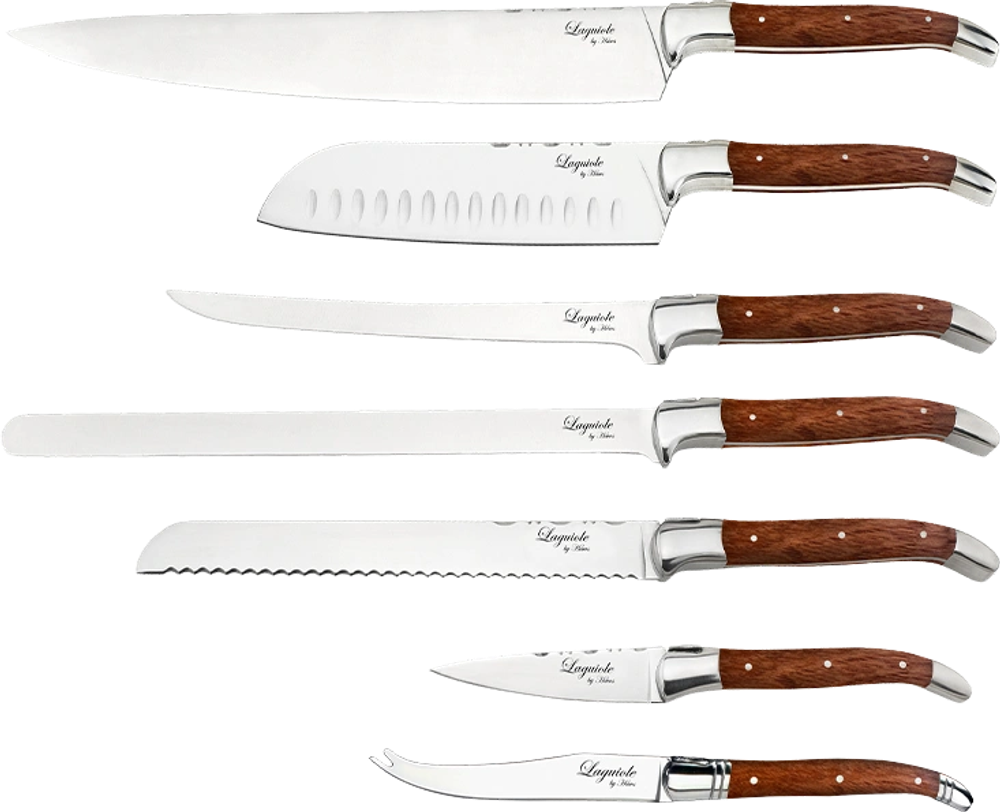 Tilbud på Laguiole By Hâws Knivsæt Chef Rosewood 7 stk. (Laguiole by HÂWS) fra Kop & Kande til 749,95 kr.