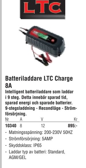 Batteriladdare LTC Charge 8A
