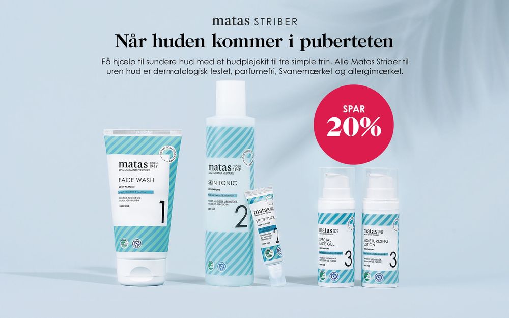 Tilbud på alle Matas Striber til uren hud fra Matas til 33,95 kr.