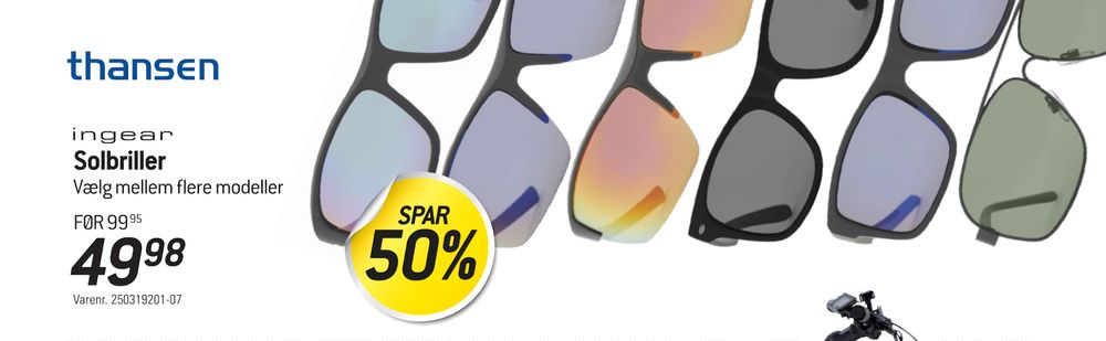 Tilbud på Solbriller fra thansen til 49,98 kr.