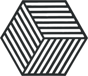 Bordskåner hexagon sort H14 cm