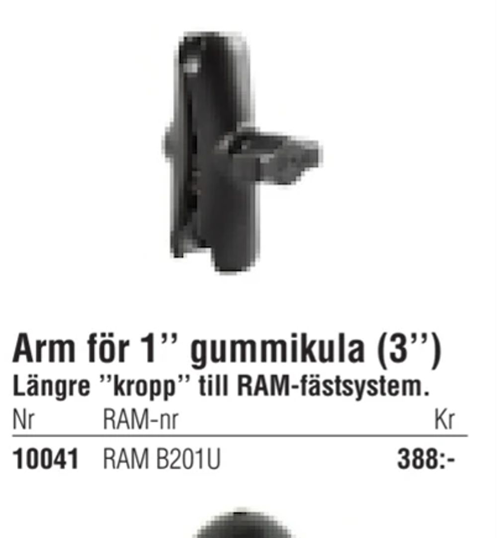 Erbjudanden på Arm för 1’’ gummikula (3’’) från Erlandsons Brygga för 388 kr