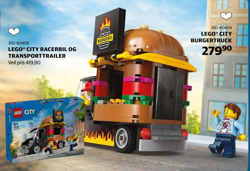 Tilbud på LEGO® CITY BURGERTRUCK fra Lekia til 279,90 kr