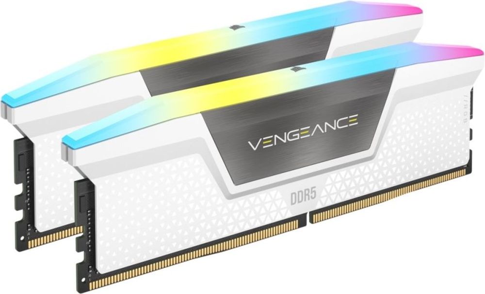 Tilbud på CORSAIR Vengeance RGB - DDR5 - sæt - 32 GB: 2 x 16 GB - DIMM 288-PIN - 5200 MHz / PC5-41600 - CL40 - 1.25 V - hvid fra ComputerSalg til 806 kr.