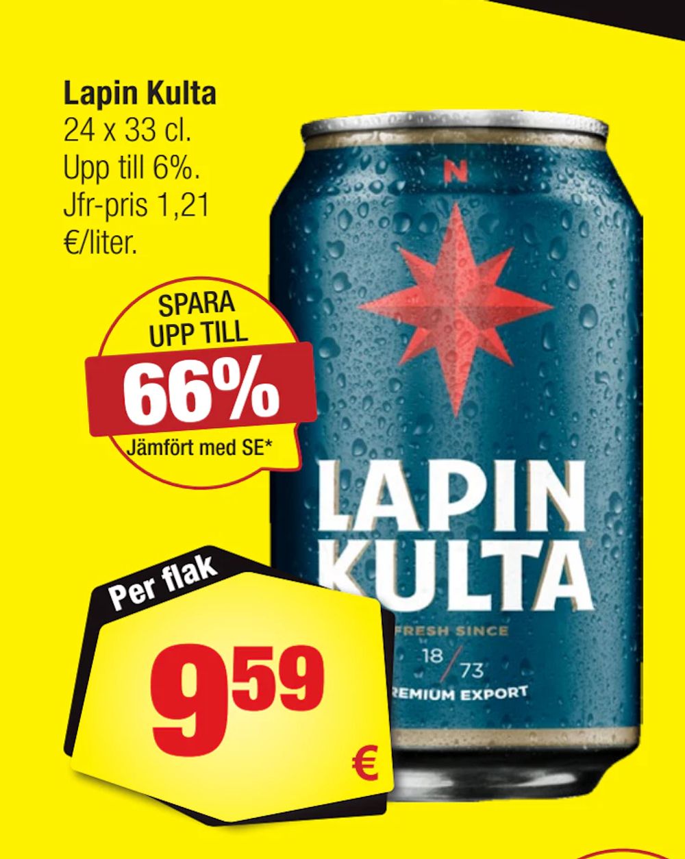 Erbjudanden på Lapin Kulta från Calle för 9,59 €