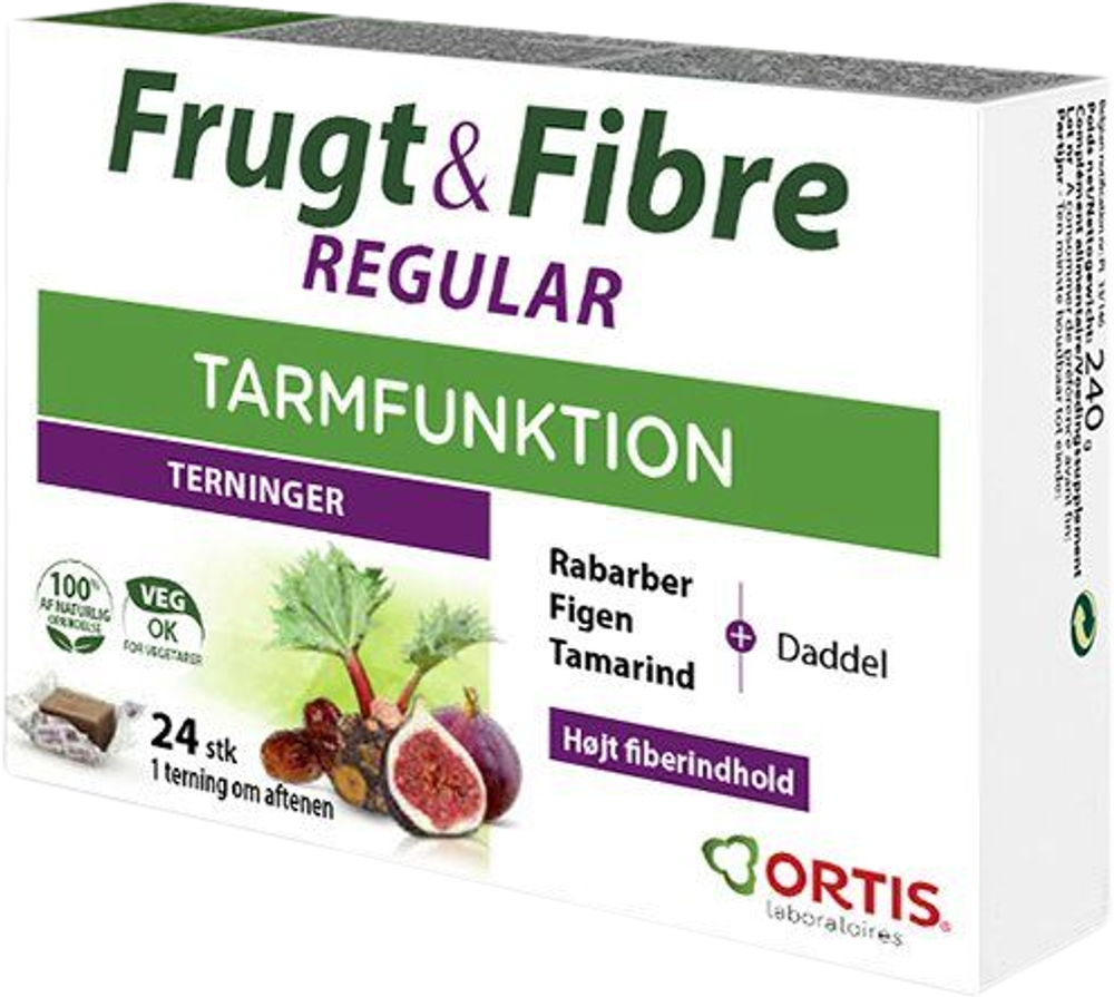 Tilbud på Frugt & Fibre tyggeterning 24 stk (Ortis) fra Helsam til 108 kr.