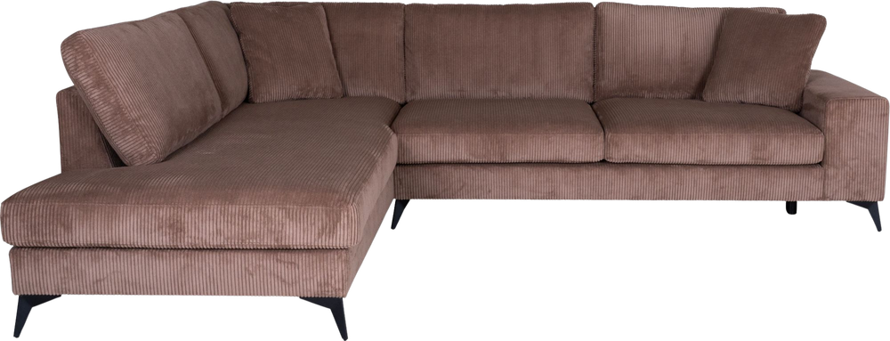 Tilbud på Monza Sofa M. Open End, Latte Fløjl (Venstrevendt) 83 Cm 300 Cm fra My Home Møbler til 9.999 kr.