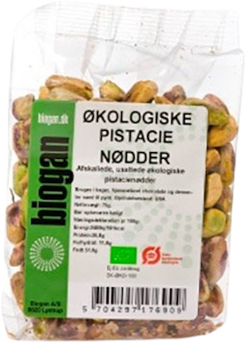 Tilbud på Pistacienødder rå Øko (Biogan) fra Helsam til 29,95 kr.