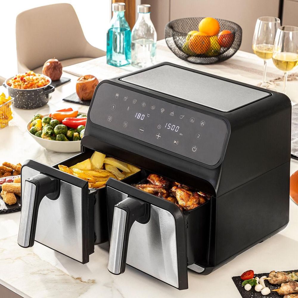 Tilbud på Airfryer Fryinn Double 8000 Sort 3400 W 8 L Rustfrit stål fra Boligcenter.dk til 804 kr.