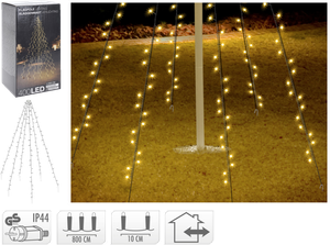 Lyskæde til Flagstang 400 LED Varm Hvid