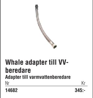 Whale adapter till VVberedare