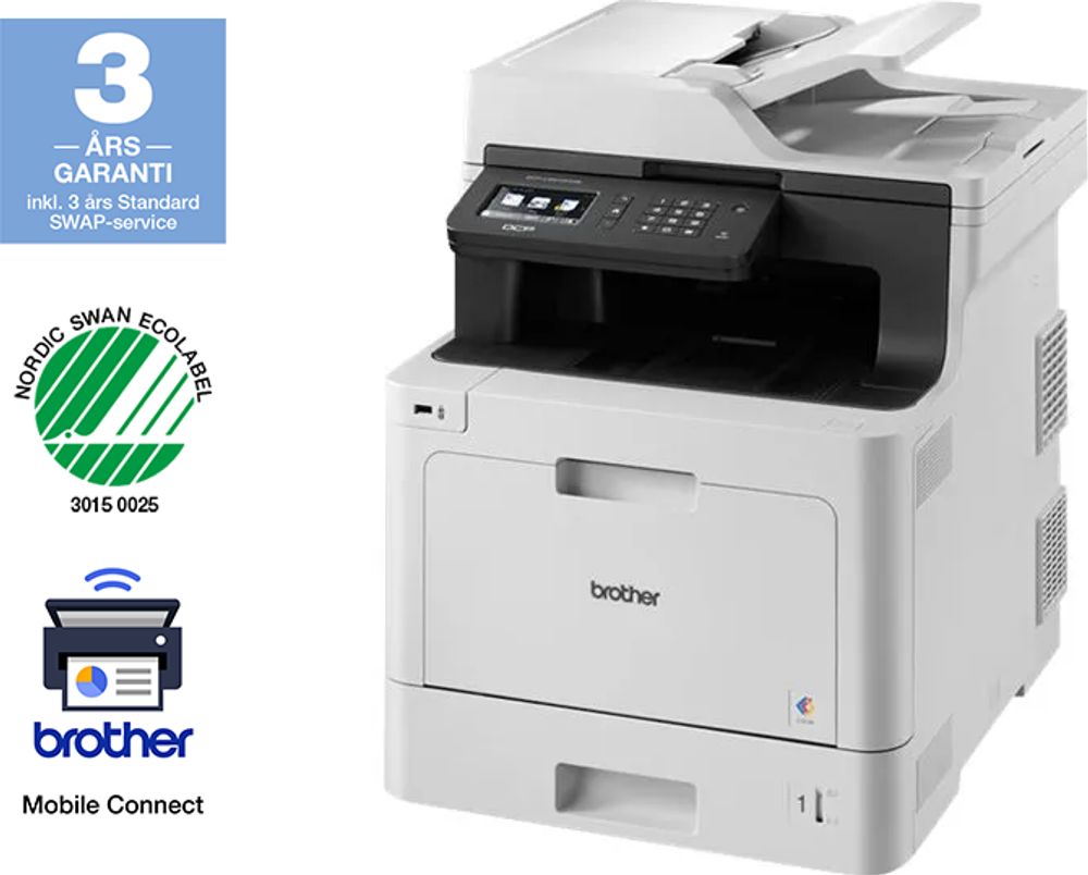 Tilbud på Brother DCP-L8410CDW - Professionel alt-i-én-farvelaserprinter fra ComputerSalg til 3.347 kr.