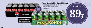 Faxe Kondi eller Pepsi 24-pak