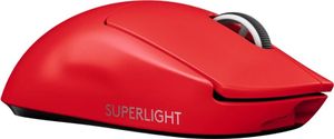 Logitech G PRO X SUPERLIGHT - Mus - optisk - 5 knapper - trådløs - 2.4 GHz - USB Logitech LIGHTSPEED receiver - rød