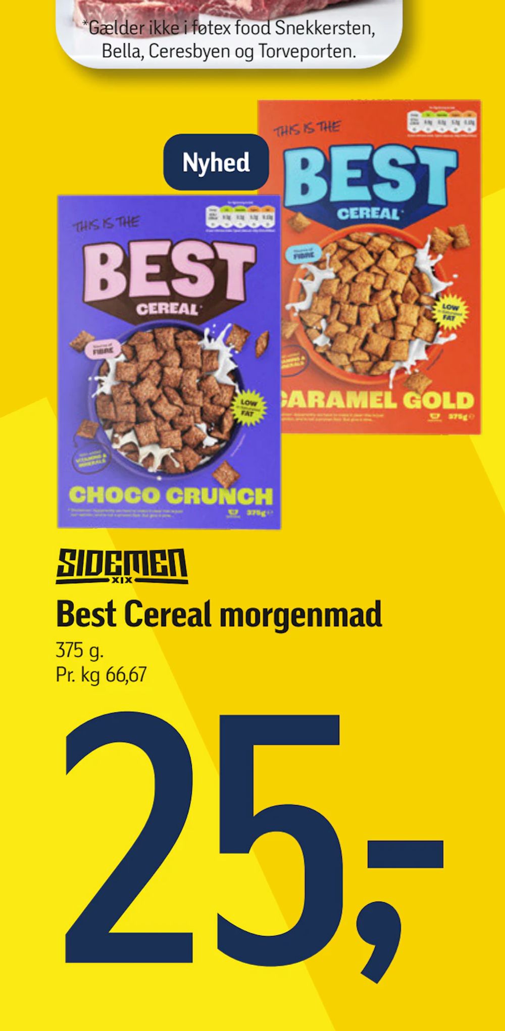 Tilbud på Best Cereal morgenmad fra føtex til 25 kr.