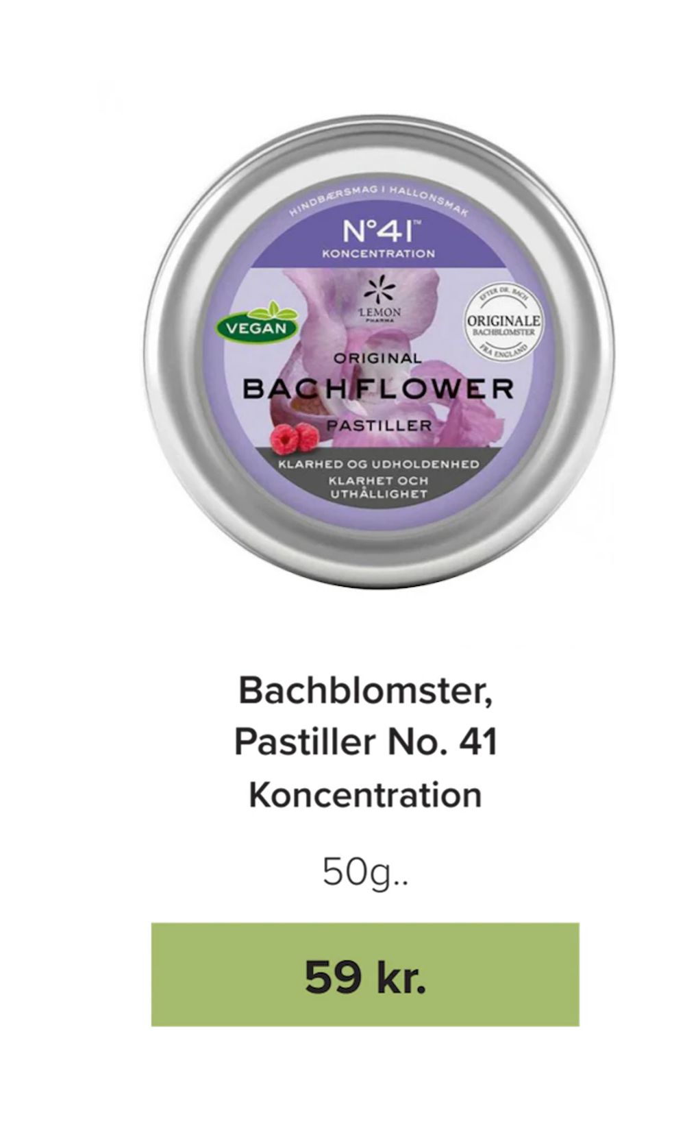 Tilbud på Bachblomster, Pastiller No. 41 fra Helsemin til 59 kr.