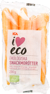 Ekologiska snackmorötter i påse (ICA)