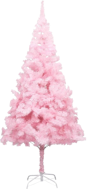 Kunstigt juletræ med fod 180 cm PVC pink