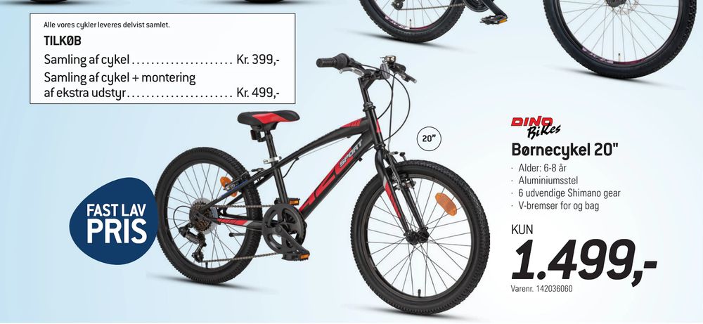 Tilbud på Børnecykel 20" fra thansen til 1.499 kr.