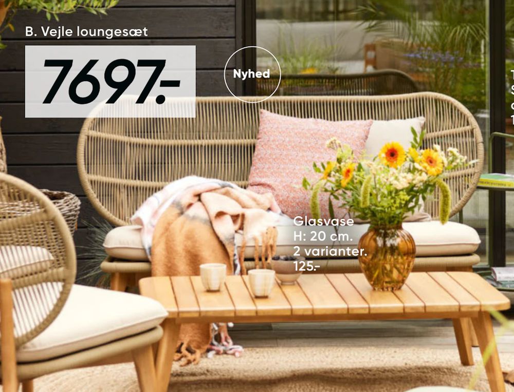 Tilbud på Vejle loungesæt fra Bilka til 7.697 kr.