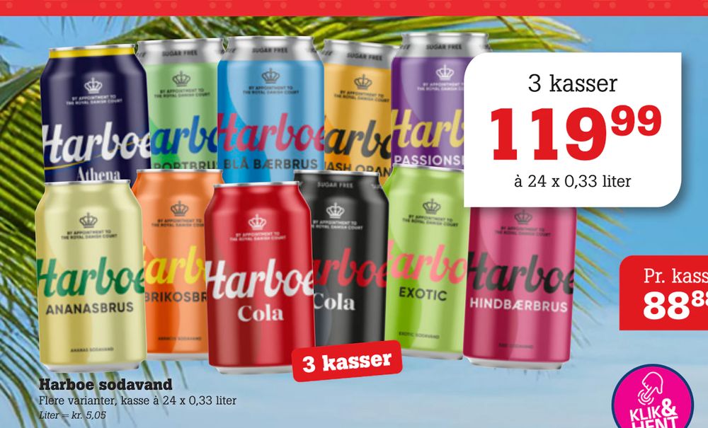 Tilbud på Harboe sodavand fra Poetzsch Padborg til 119,99 kr.