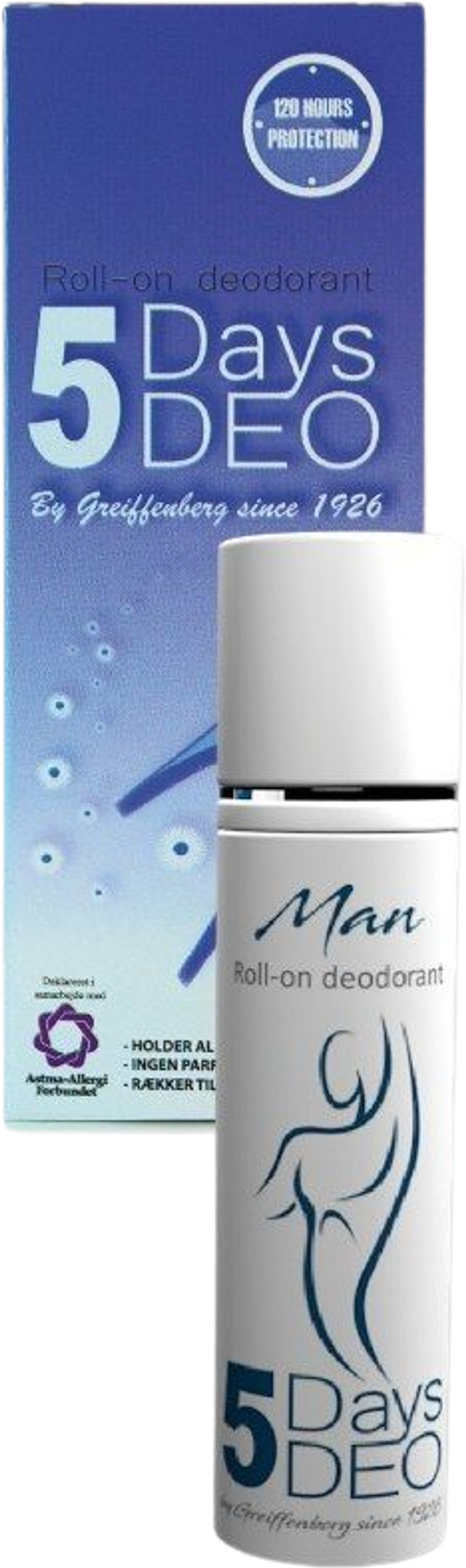 Tilbud på 5 Days Deo Roll-On Deodorant - Men (5 Days DEO) fra NiceHair til 80 kr.