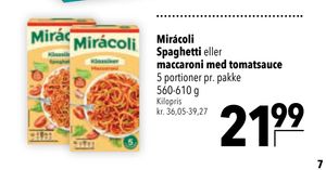 Mirácoli Spaghetti eller maccaroni med tomatsauce