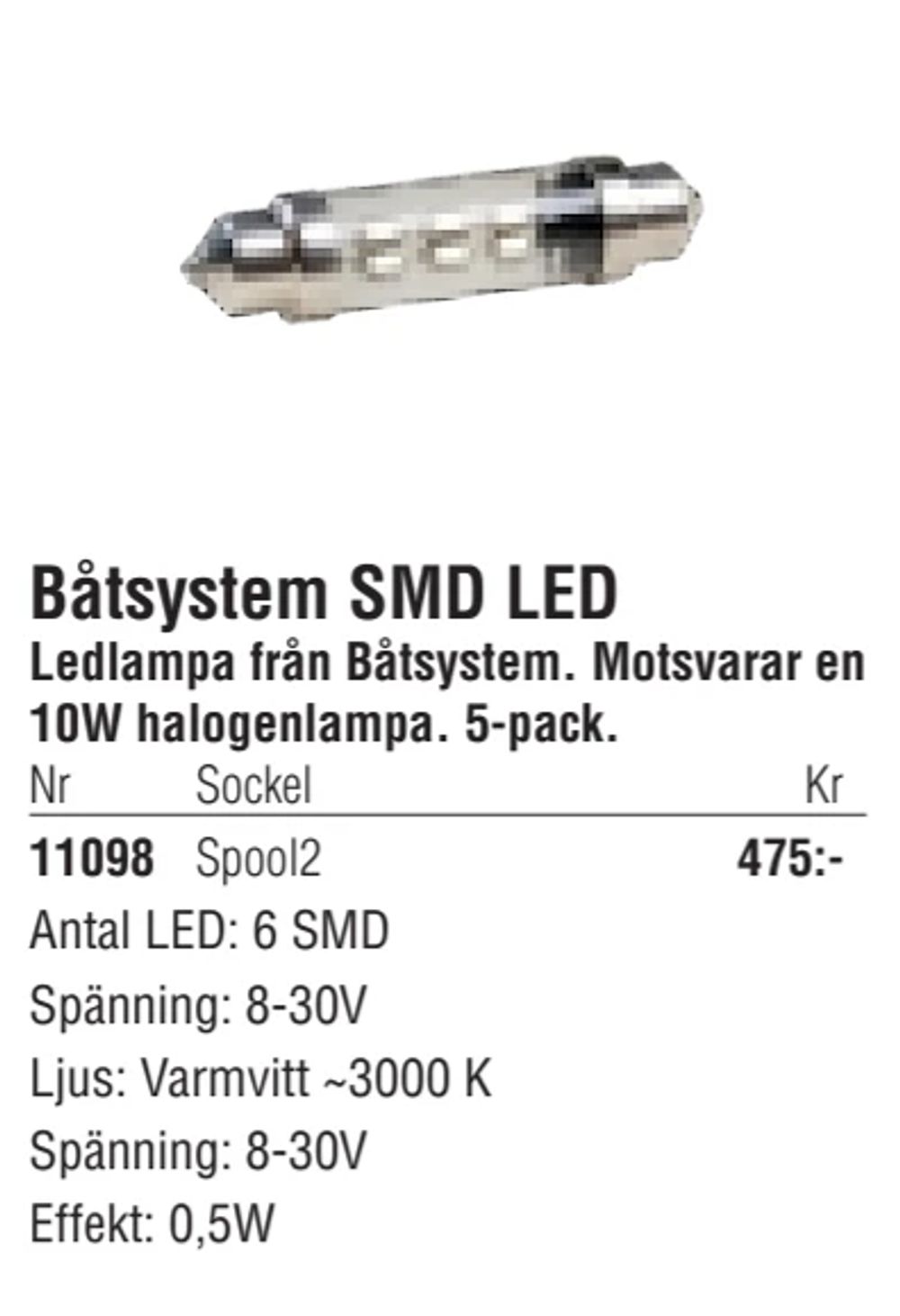 Erbjudanden på Båtsystem SMD LED från Erlandsons Brygga för 475 kr