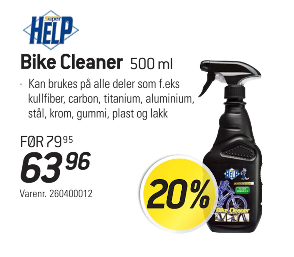 Tilbud på Bike Cleane fra thansen til 63,96 kr