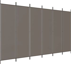 vidaXL Rumsavdelare 6 paneler antracit 300x200 cm tyg