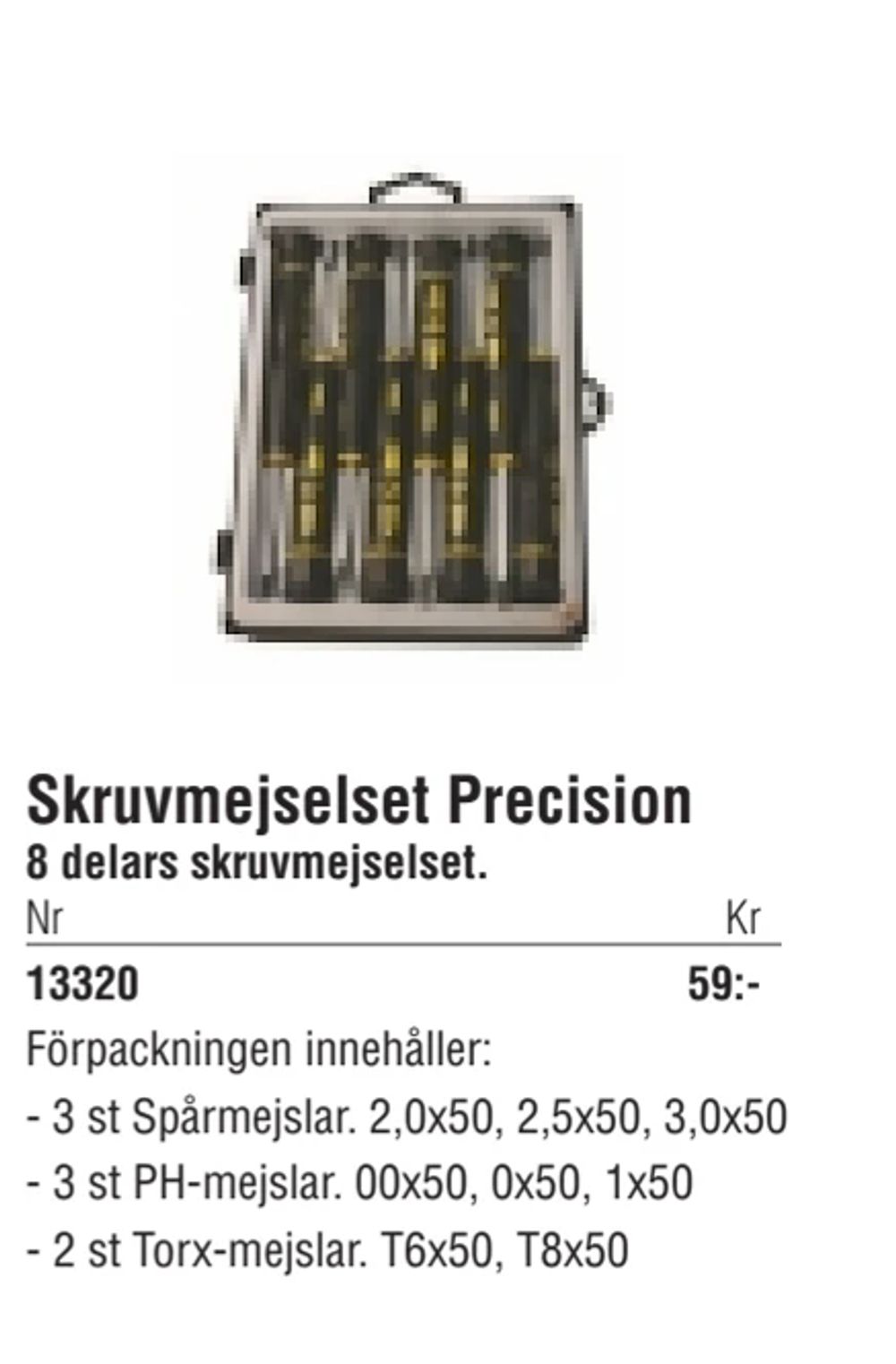 Erbjudanden på Skruvmejselset Precision från Erlandsons Brygga för 59 kr