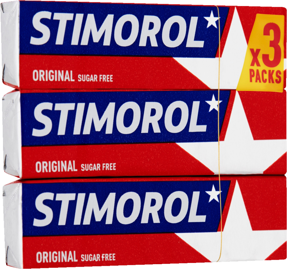 Tilbud på Stimorol 3-pk. fra Fleggaard til 12,99 kr.