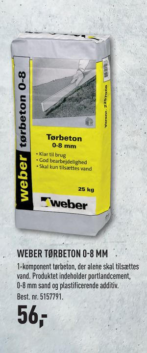 WEBER TØRBETON 0-8 MM