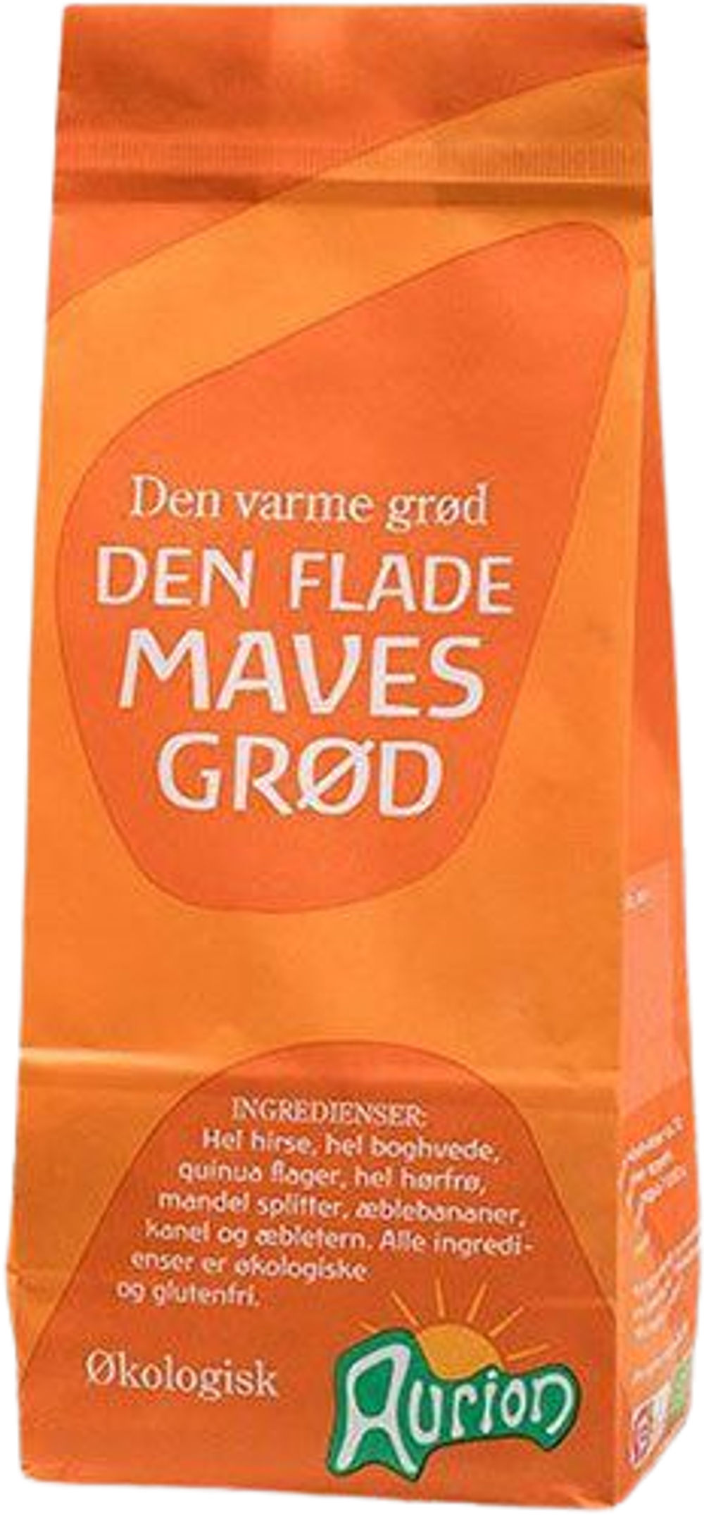 Tilbud på Den flade maves grød glutenfri Øko (Aurion) fra Helsam til 73 kr.