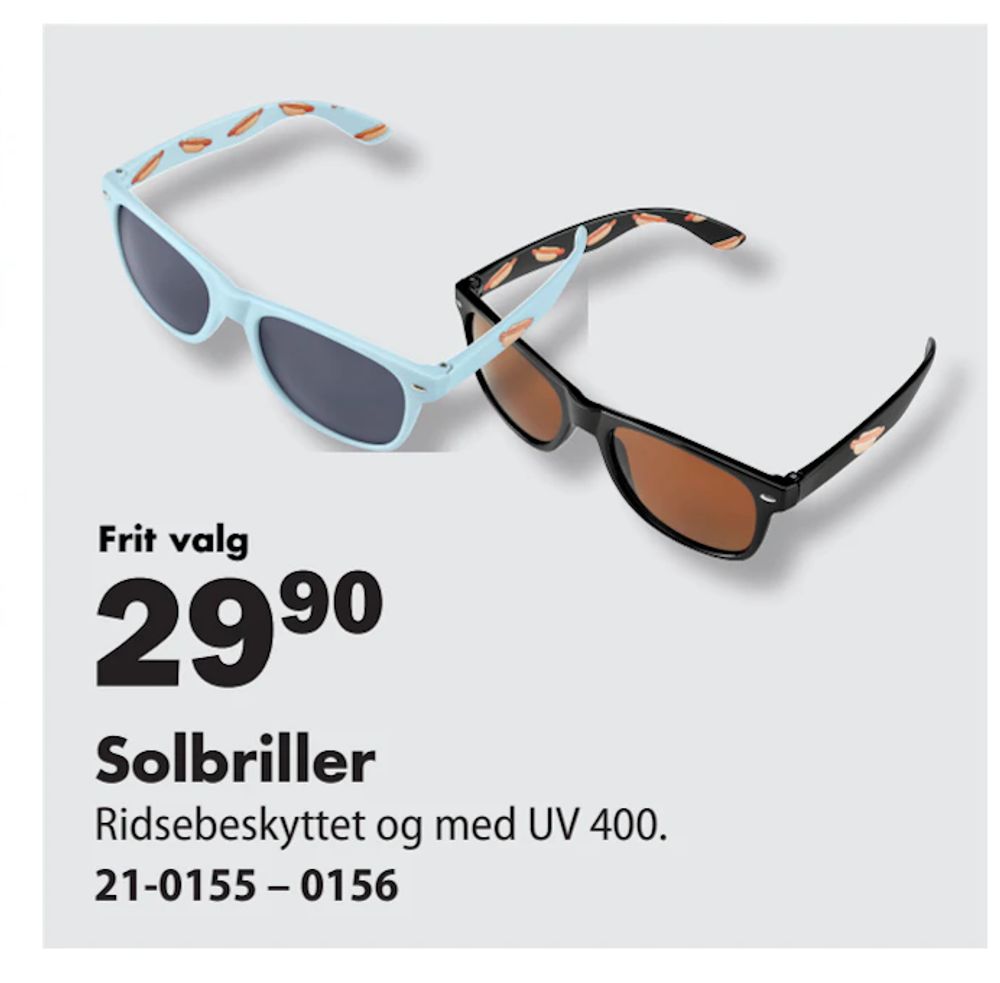 Tilbud på Solbriller fra Biltema til 29,90 kr.