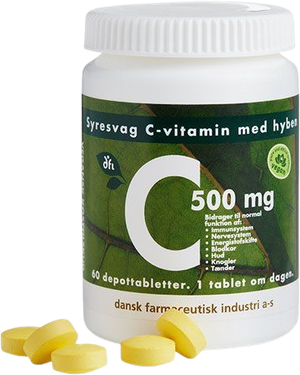 C500 mg syresvag C-vitamin (Grønne dfi vitaminer)