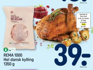 REMA 1000 Hel dansk kylling 1350 g