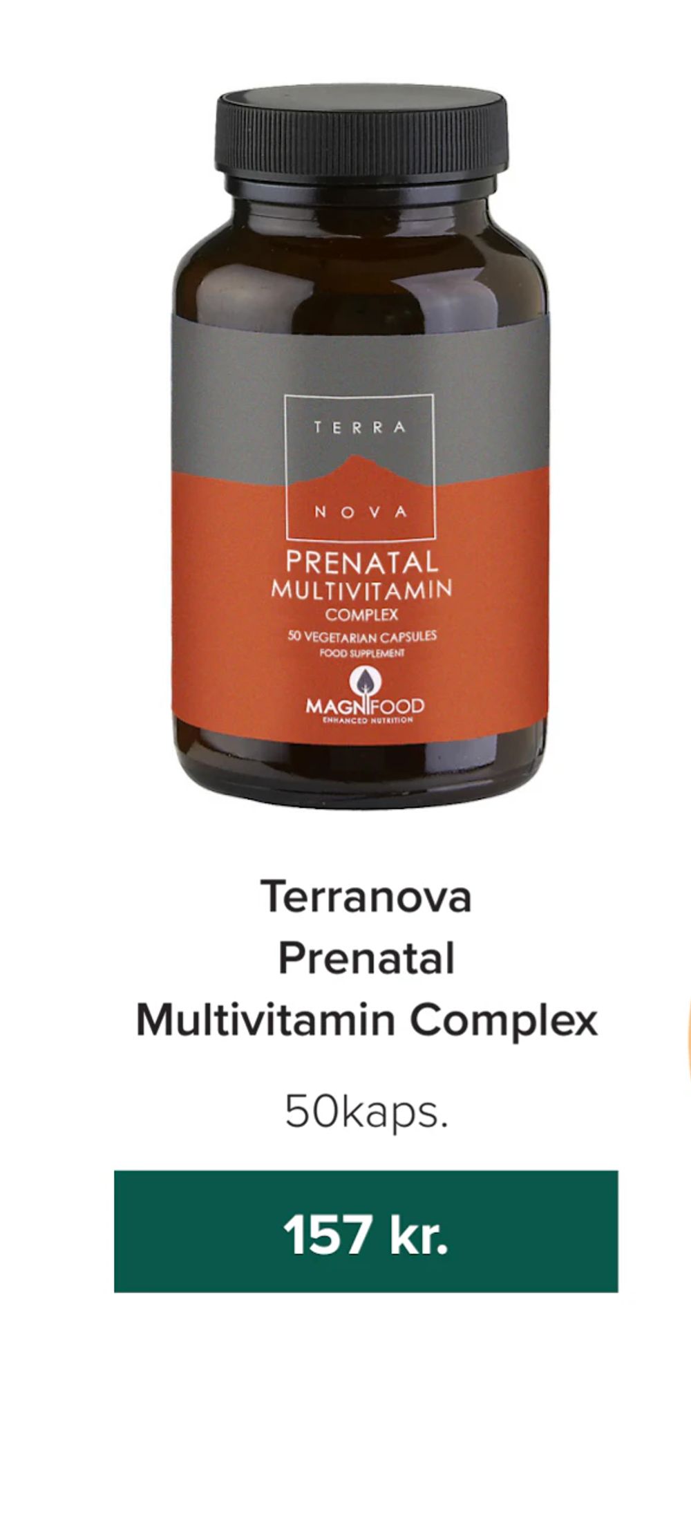 Tilbud på Terranova Prenatal Multivitamin Complex fra Helsemin til 157 kr.