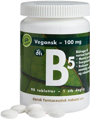 B5 100 mg (Grønne dfi vitaminer)