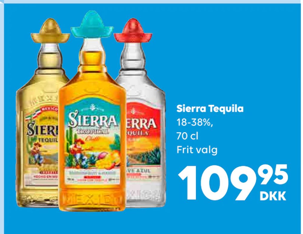 Tilbud på Sierra Tequila fra BorderShop til 109,95 kr.
