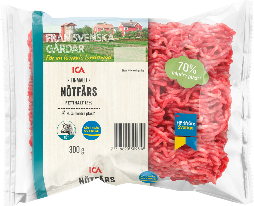 Erbjudanden på Nötfärs Färsk 12% (ICA) från ICA Supermarket för 32,90 kr