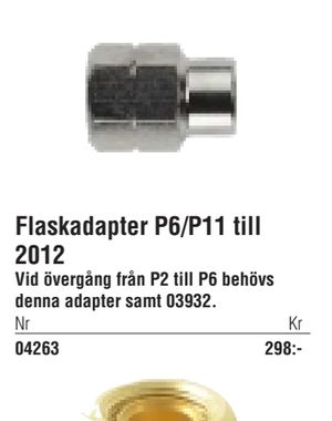 Flaskadapter P6/P11 till 2012