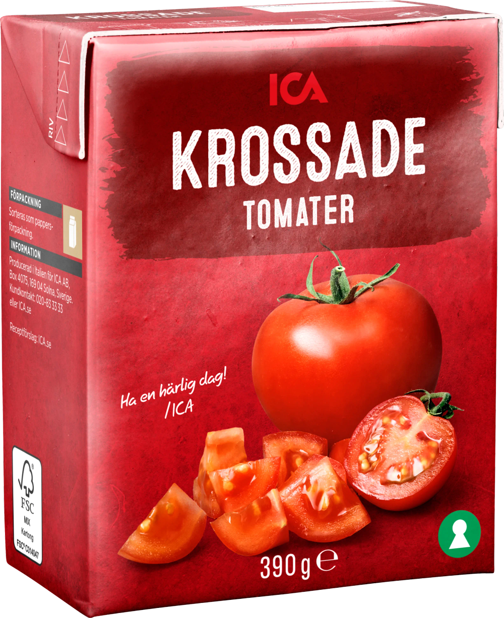 Erbjudanden på Krossade tomater (ICA) från ICA Supermarket för 12 kr