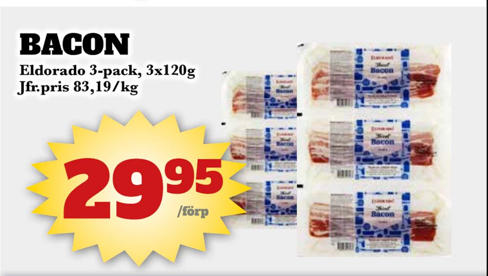 Erbjudanden på BACON från Bonum matmarknad för 29,95 kr